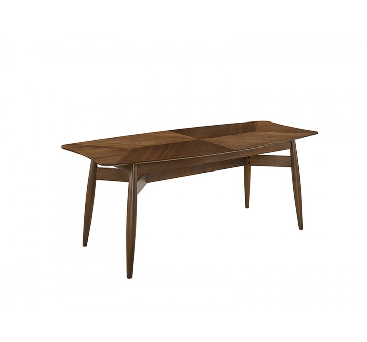 Casabianca BENTLEY Dining Table In Walnut Veneer - Angled