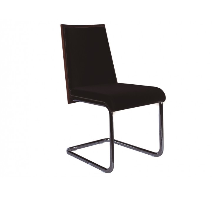 MODELO Collection White/Black Eco-Leather/Walnut Veneer Dining Chair