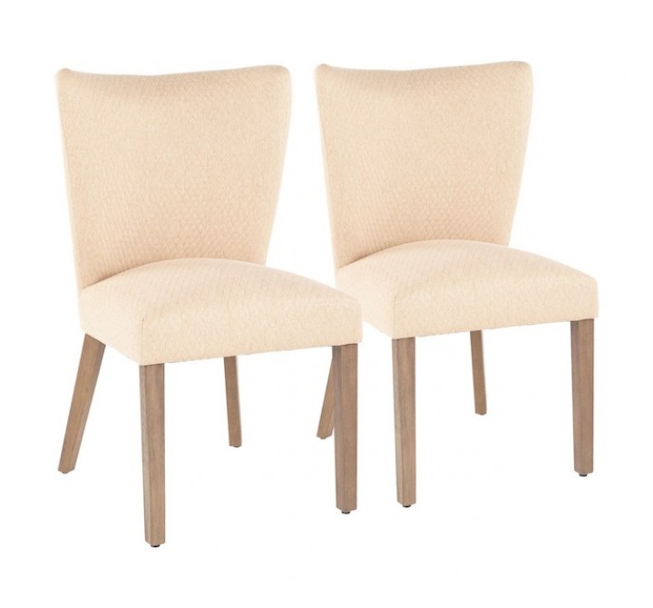 LumiSource Addison Dining Chair - Set of 2 - LIGHT BROWN 
