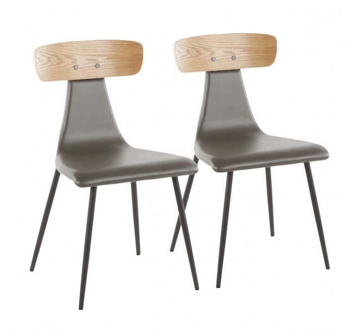 LumiSource Elio Chair - Set of 2 - GREY 