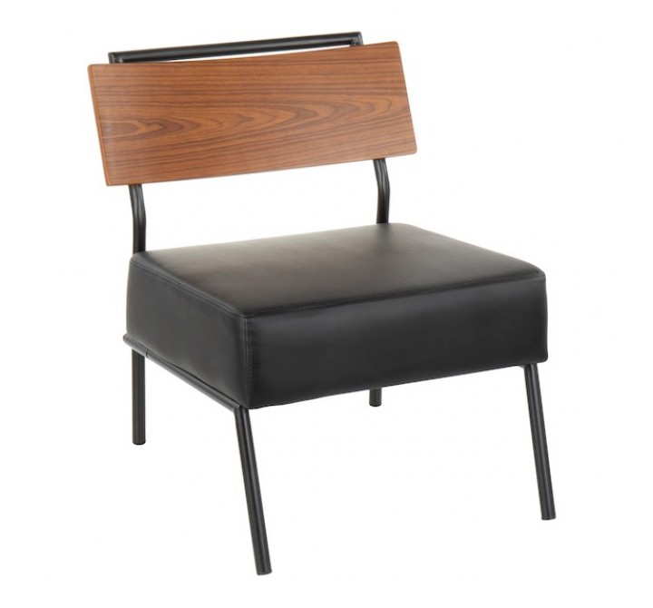 LumiSource Fiji Accent Chair - BLACK - Perspective