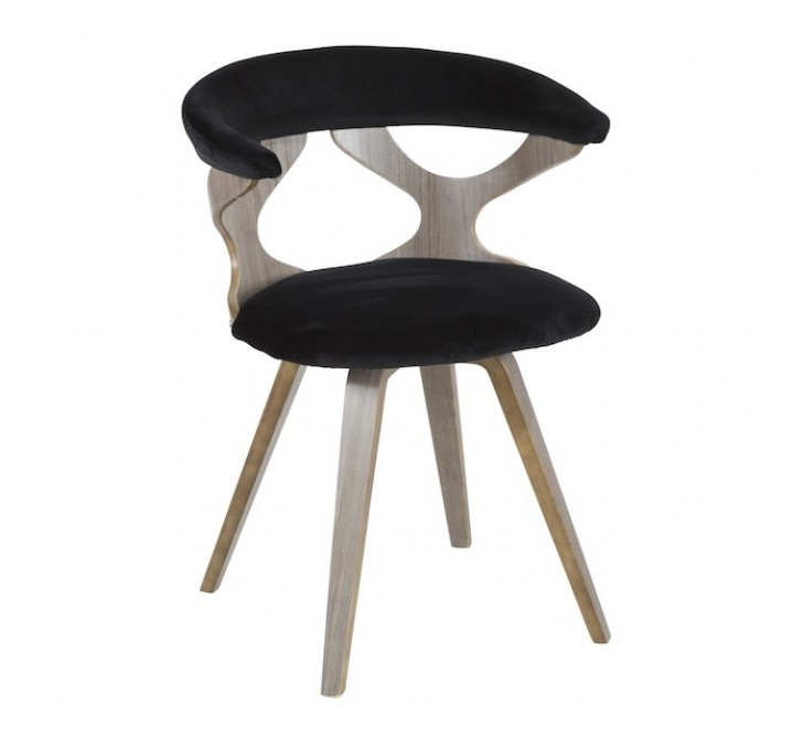 LumiSource Gardenia Chair - BLACK - Perspective