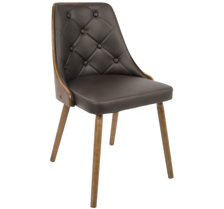 LumiSource Gianna Dining Chair - BROWN - Perspective