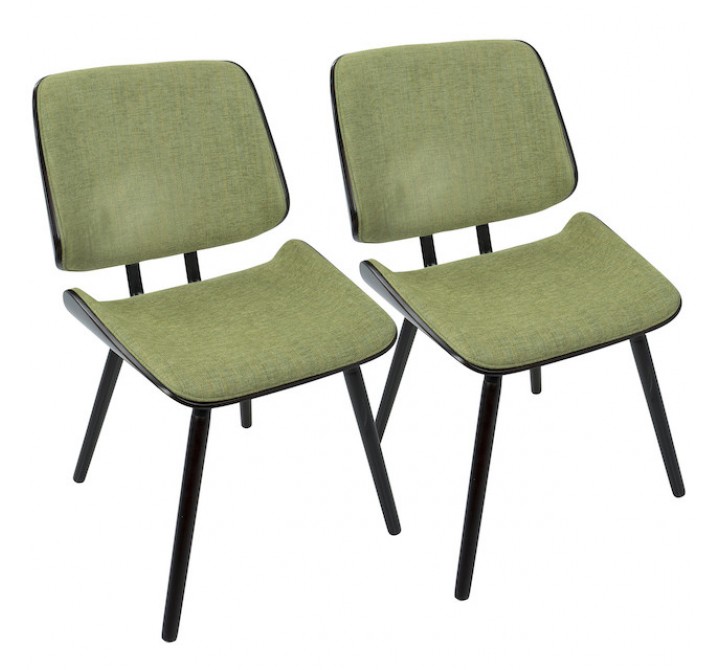 LumiSource Lombardi Chair - Set of 2 - GREEN 