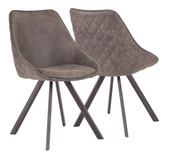 LumiSource Marche Chair - Set of 2 - DARK GREY 