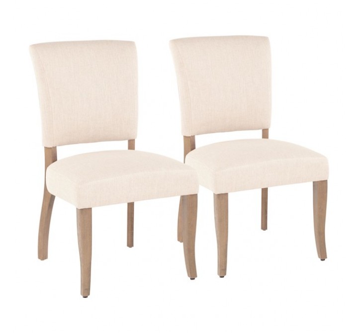 LumiSource Rita Dining Chair - Set of 2 - BEIGE 