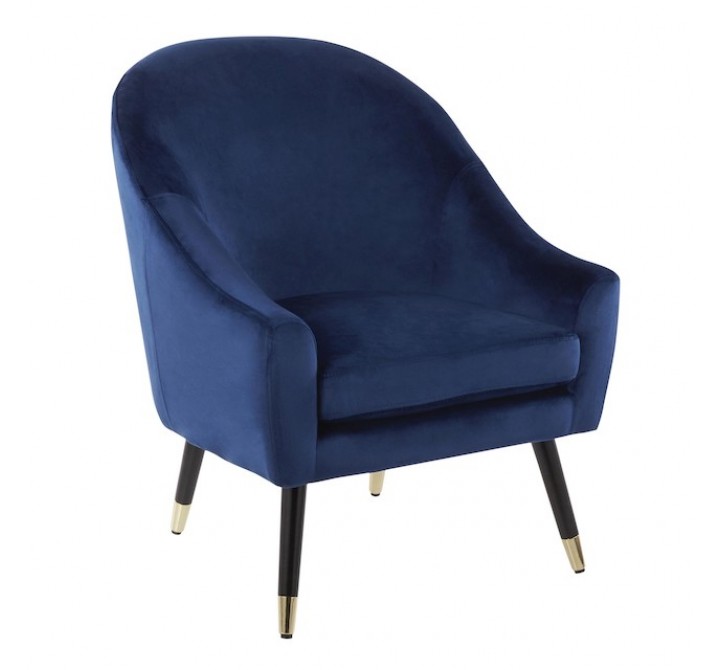 LumiSource Matisse Accent Chair - BLUE - Perspective