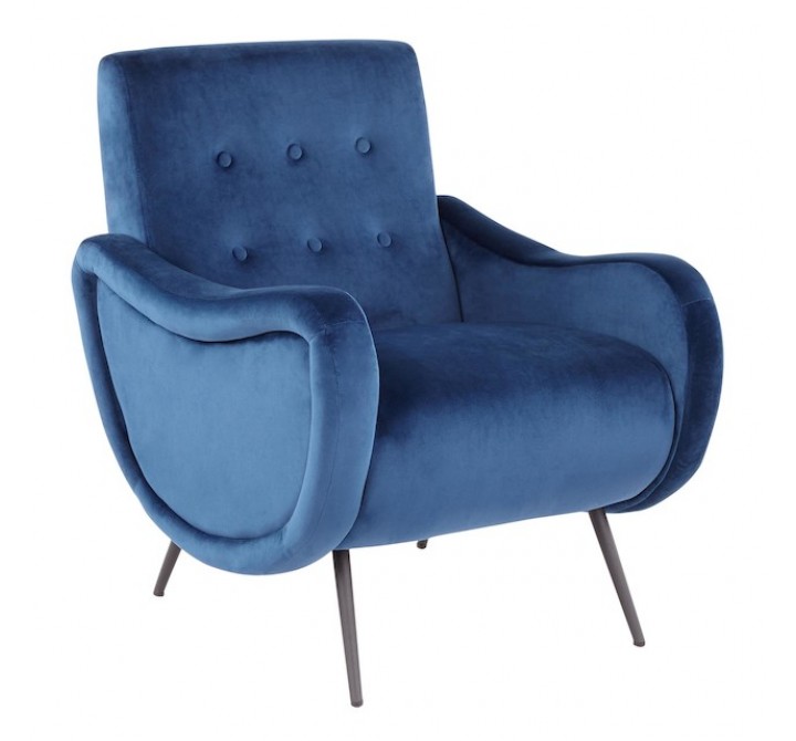 LumiSource Rafael Lounge Chair - BLUE - Perspective