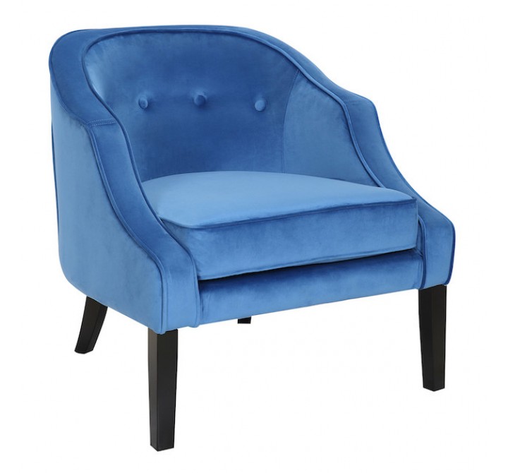 LumiSource Sofia Accent Chair - BLUE - Perspective