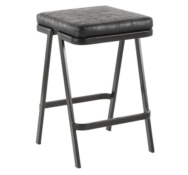LumiSource Seven Counter Stool - BLACK - Perspective