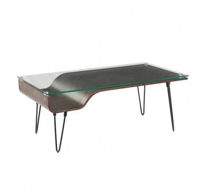 LumiSource Avery Coffee Table - Dark Grey - Perspective