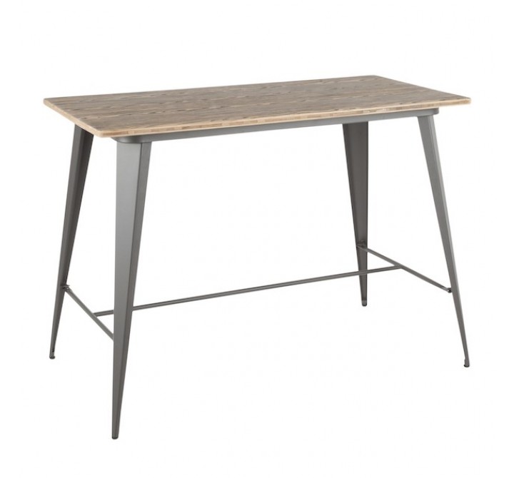LumiSource Oregon Counter Table - Antique + Espresso