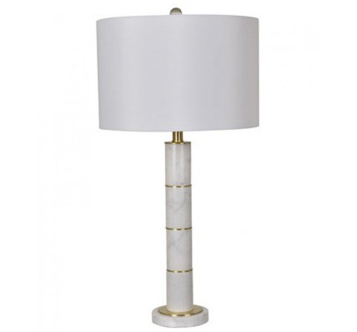 Crestview Collection Marble Column Table Lamp