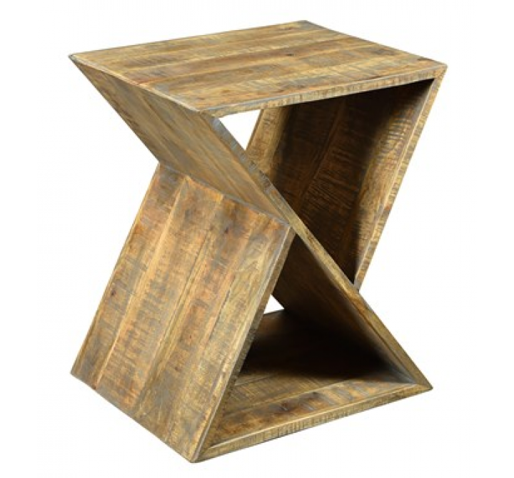 Bengal Manor Mango Wood Angled End Table