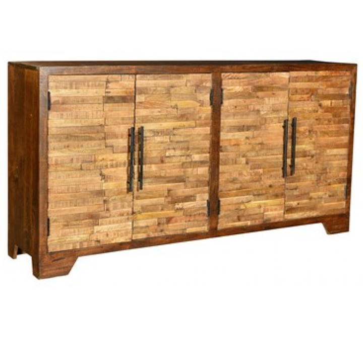 Bengal Manor Mango Wood Random Strips Sideboard