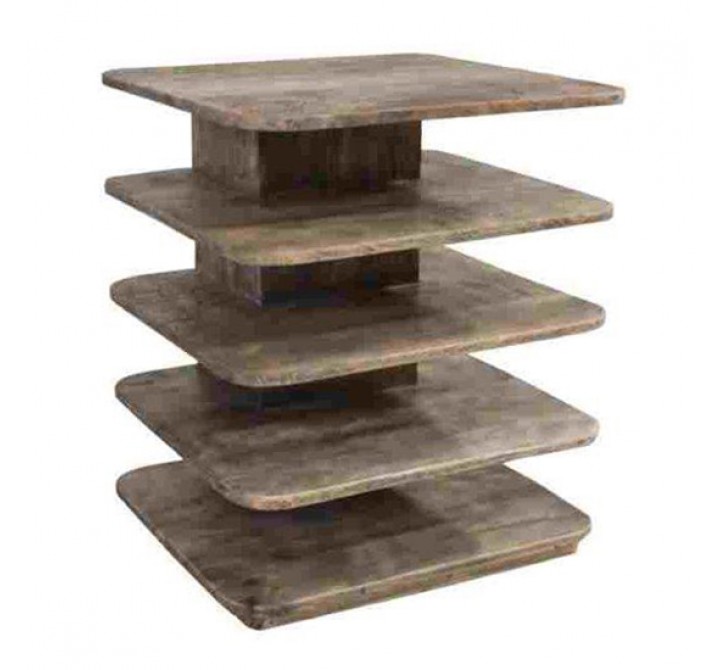 Bengal Manor Mango Wood Tiered Accent Table