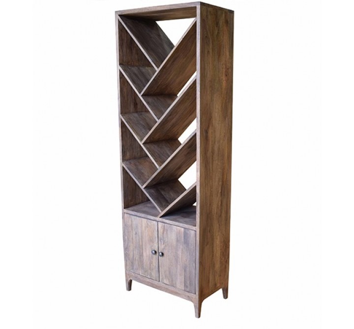 Bengal Manor Mango Wood Angled 2 Door Etagere