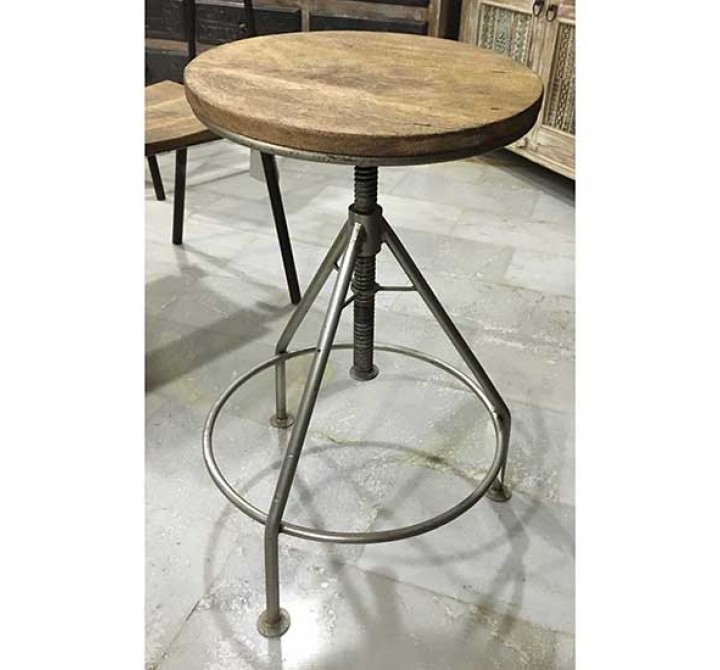 Bengal Manor Mango Wood and Metal Barstools