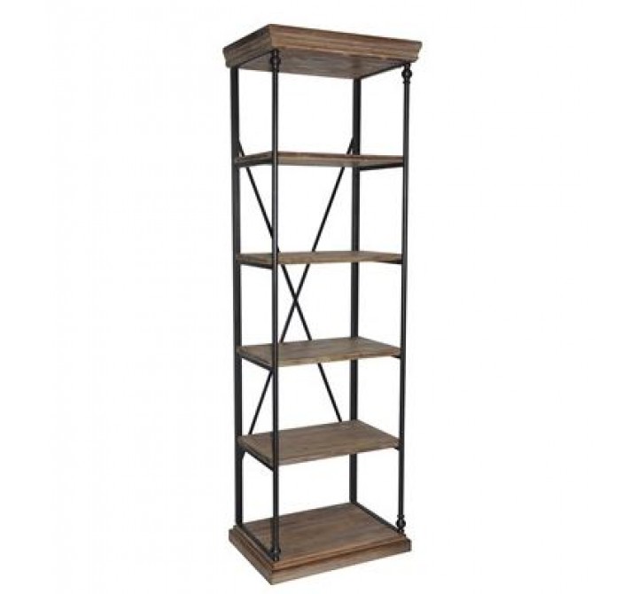 La Salle Metal and Wood Etagere