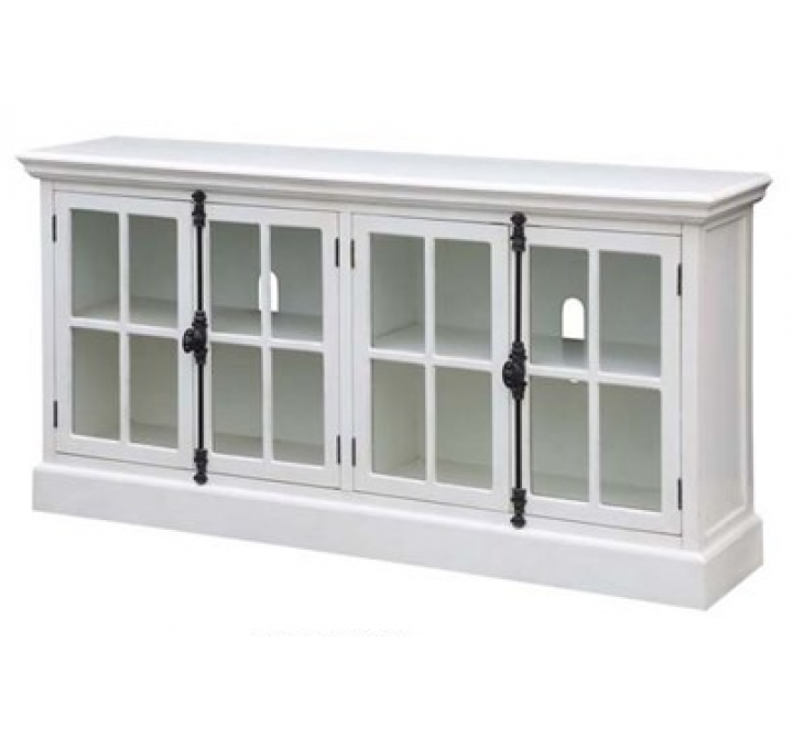 Coventry White Oak Finish 4 Door Media Console