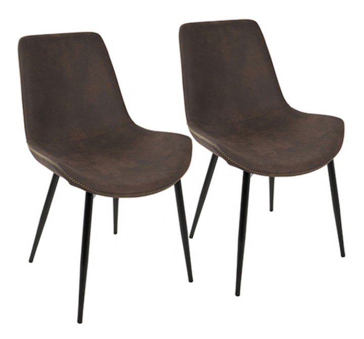 LumiSource Duke Dining Chair - Set of 2 - ESPRESSO 