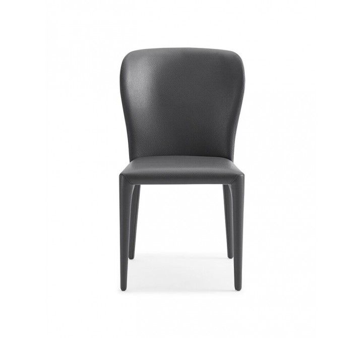 Hazel Dining Chair With Gray Faux Leather - Front