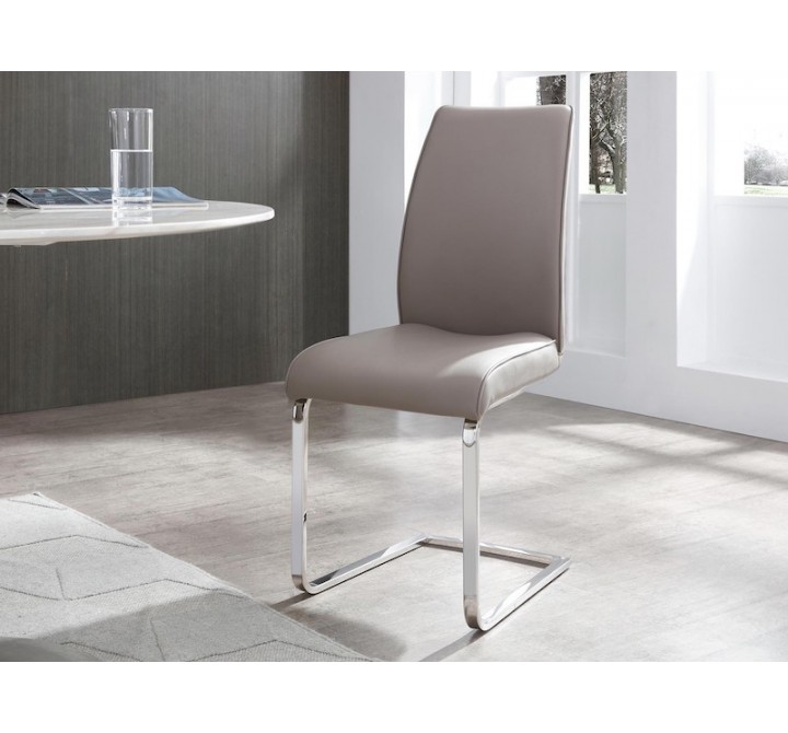 Whiteline Modern Living Katrina Dining Chair - Warm Grey