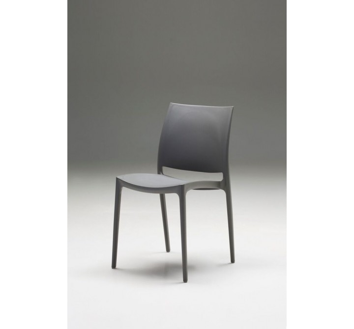 Vata Dining Chair Grey Polypropylene Dining Chair