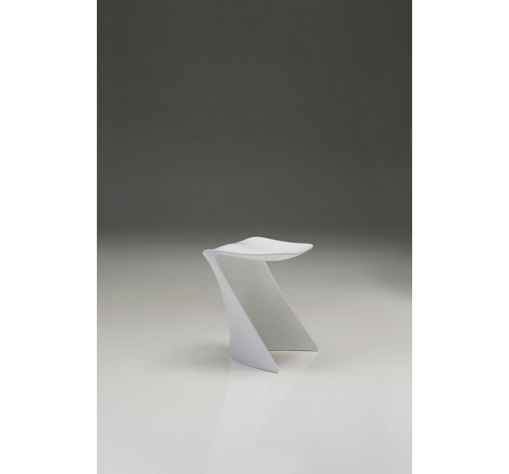 Yucatan Dining Chair White with Polished Stainless Steel Set of 2 - Side Angle