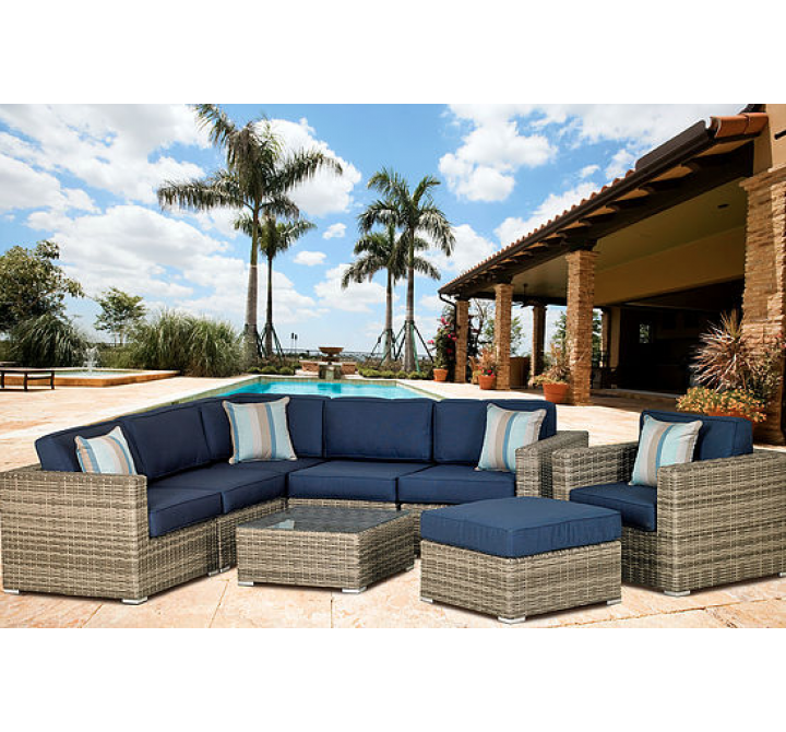 Del Rey 8-Piece Sectional Deep Seating Group