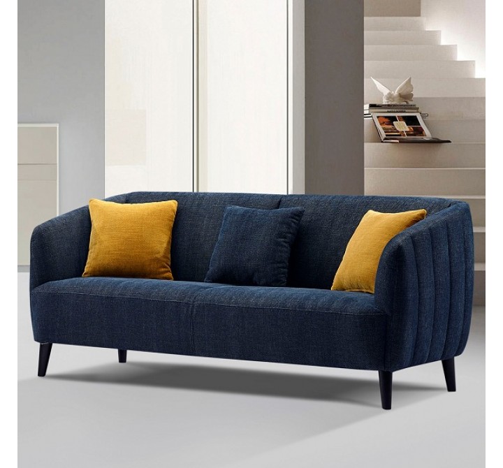 Diamond Sofa DeLuca Sofa in Midnight Blue Fabric