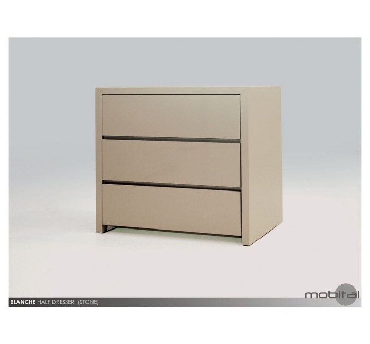 Blanche Half Dresser High Gloss Stone