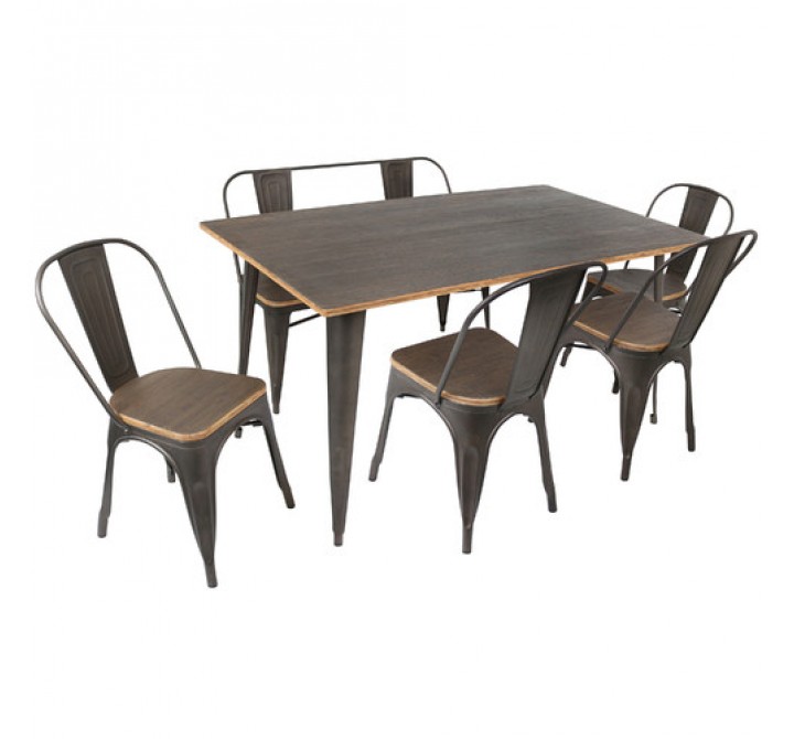 LumiSource Oregon Dining Set - 6 Piece