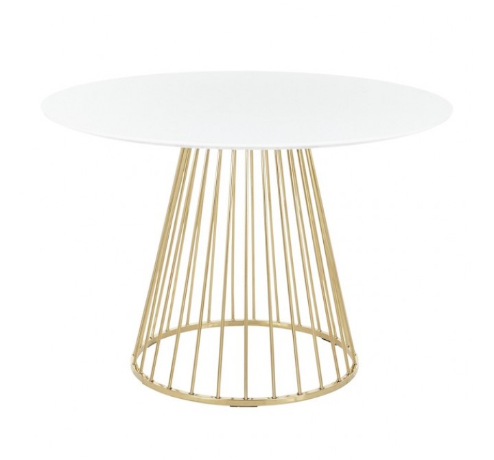 LumiSource Canary Dining Table - Gold + White