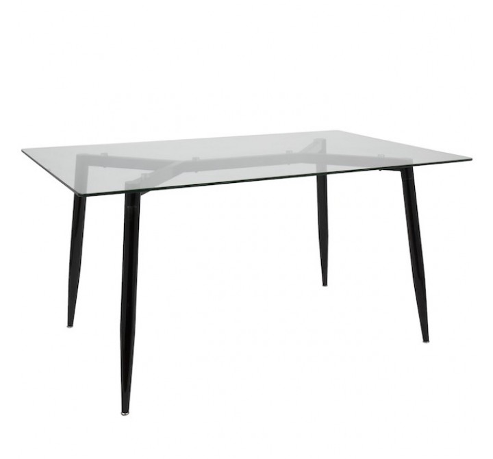 LumiSource Clara Dining Table - Black - Perspective
