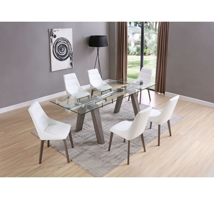 Valencia Extendable Dining Table In Grey - Lifestyle