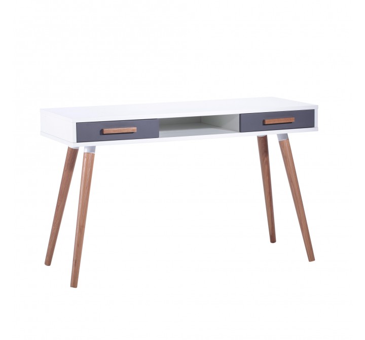 Diamond Sofa Two-Tone Retro 2-Drawer Desk Table 