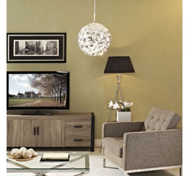 Modway Fleur Pendant Light in Silver