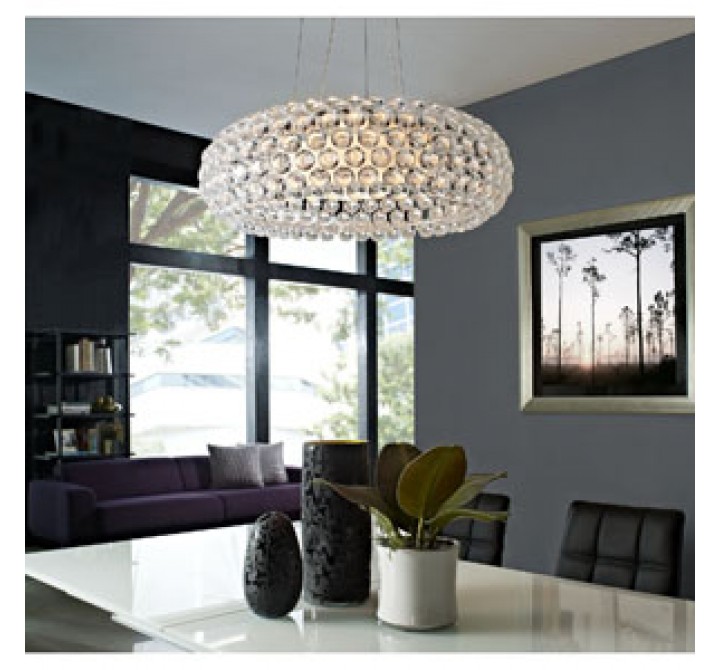 Modway Halo 25" Chandelier in Clear