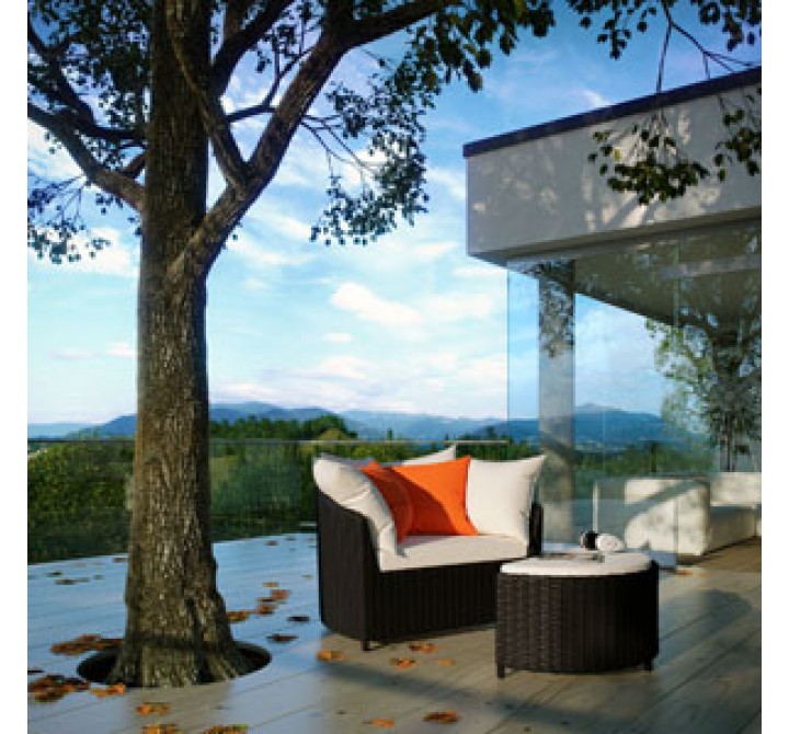 Modway Robin Lounge Chair in Espresso White