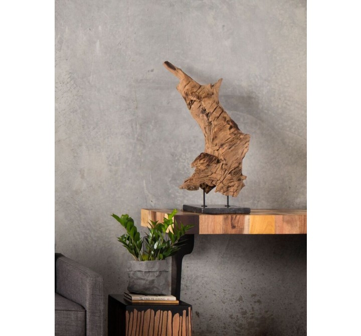 Natural Teak Wood Sculpture 