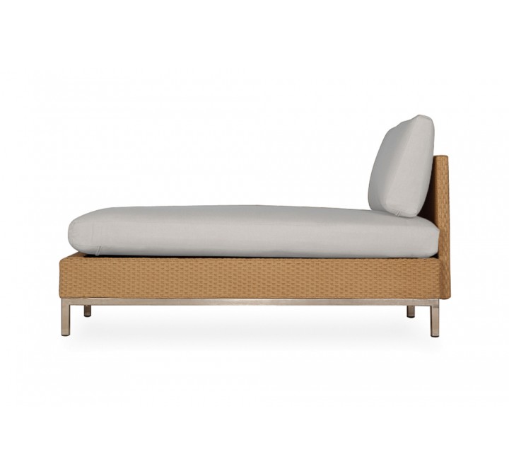 Elements Armless Chaise with Loom Back - Side