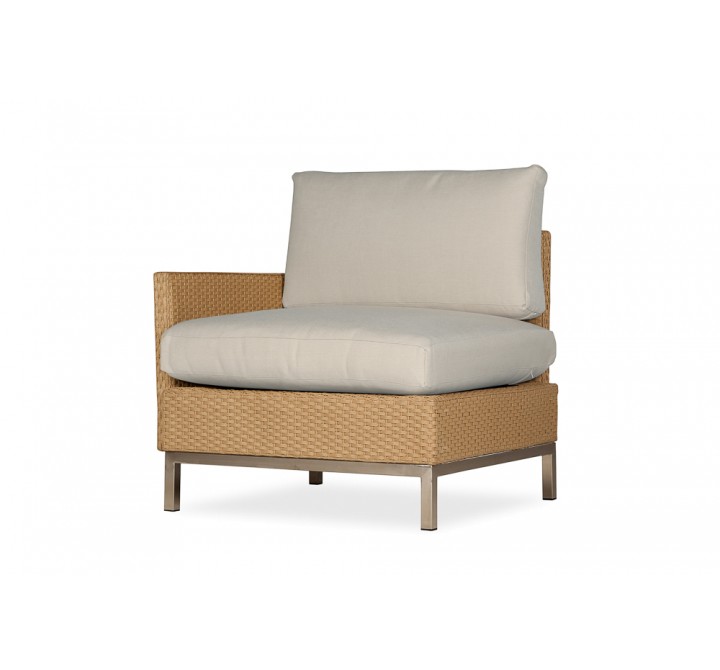 Elements Right Arm Lounge Chair with Loom Arms and Back - Angled