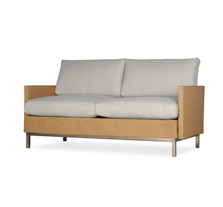 Elements Settee with Loom Arms and Back - Angled
