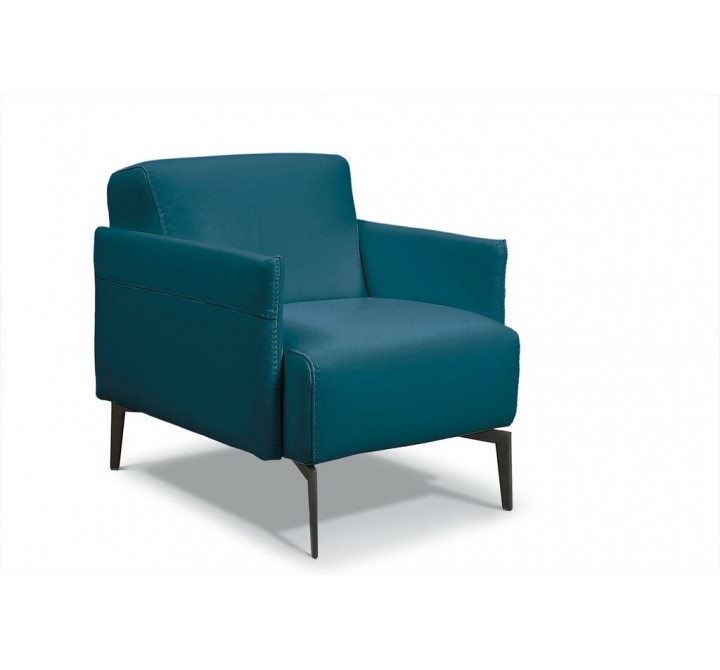 Eros Chair In Leather Pavone