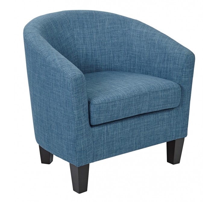 Ethan Tub Chair in Blue Denim Fabric
