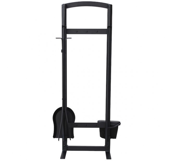 Mr. Bar-B-Q UniFlame® 5 Piece Black Wrought Iron Fireset with Cylinder Handles