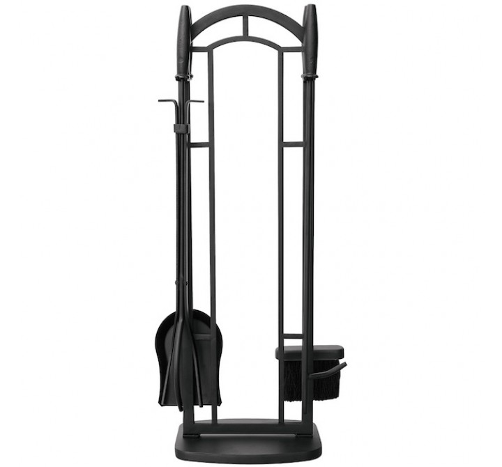 Mr. Bar-B-Q UniFlame® 5 Piece Black Wrought Iron Fireset