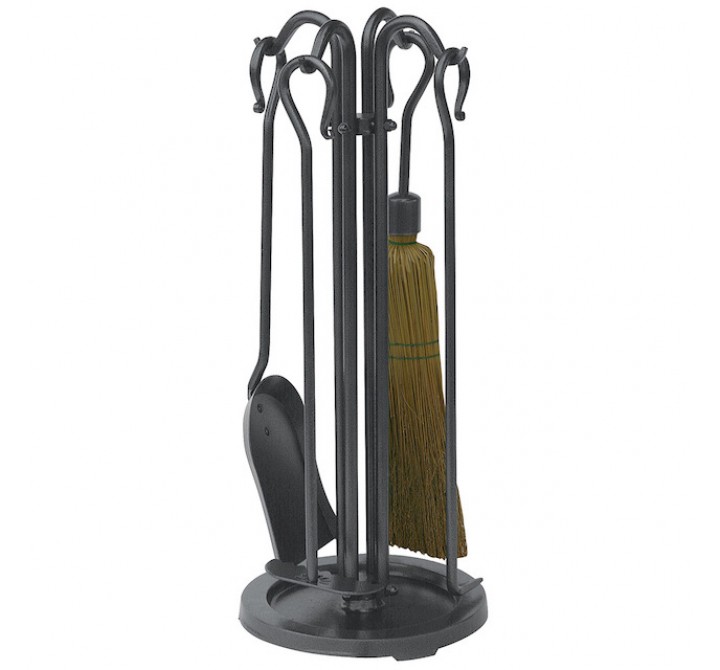Mr. Bar-B-Q UniFlame® 5 Piece Olde World Iron Mini Fireset with Crook Handles