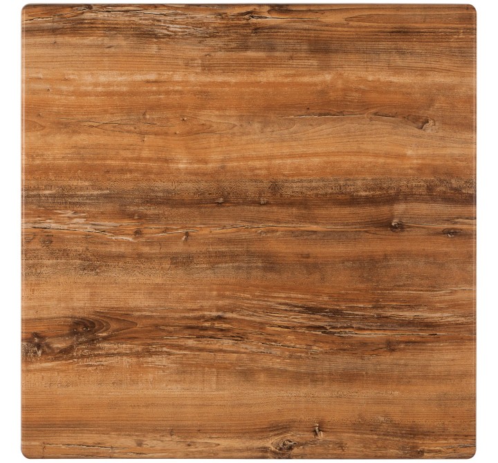 Duratop 24"/28"/32" Square Table Top - Faux Rustic Cherry
